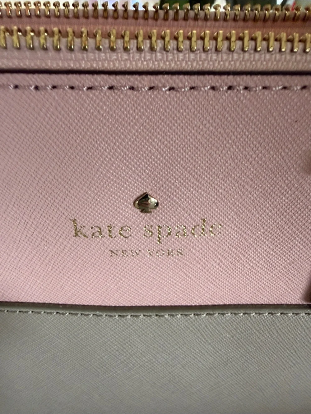 Kate Spade - Pink and Taupe Two-Tone Saffiano Satchel